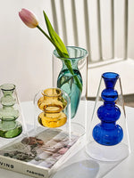 Double Layer Colored Glass Vase