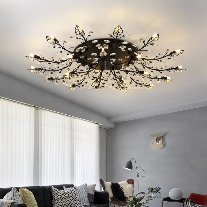 Crystal Leaf Shape Chandelier