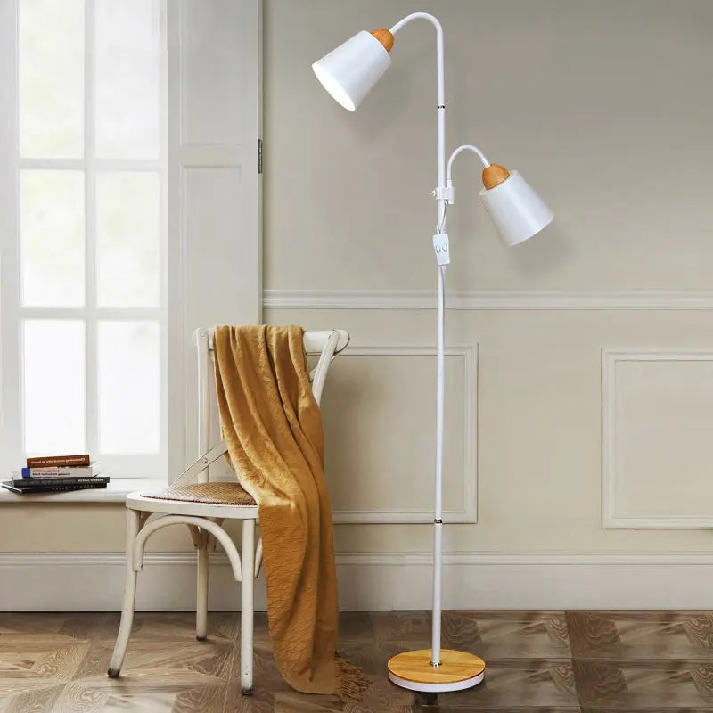 Adjustable Wooden Floor Lamp