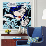 Drowning Girl Pop Art Wall Decor