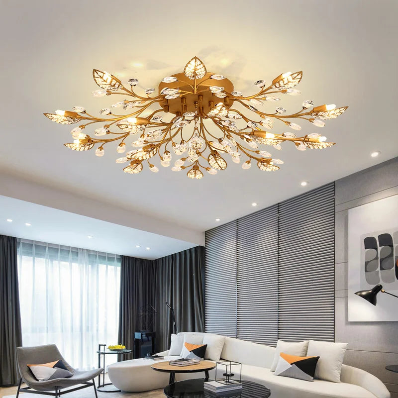 Crystal Leaf Shape Chandelier