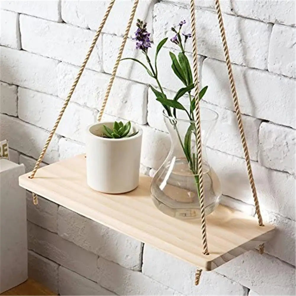 Premium Wood Swing Floating Shelves