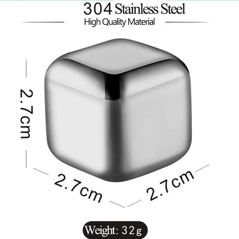 Stainless Steel Whisky Ice Cubes Stone