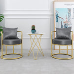 Unique Back Support Chairs with Gold Legs