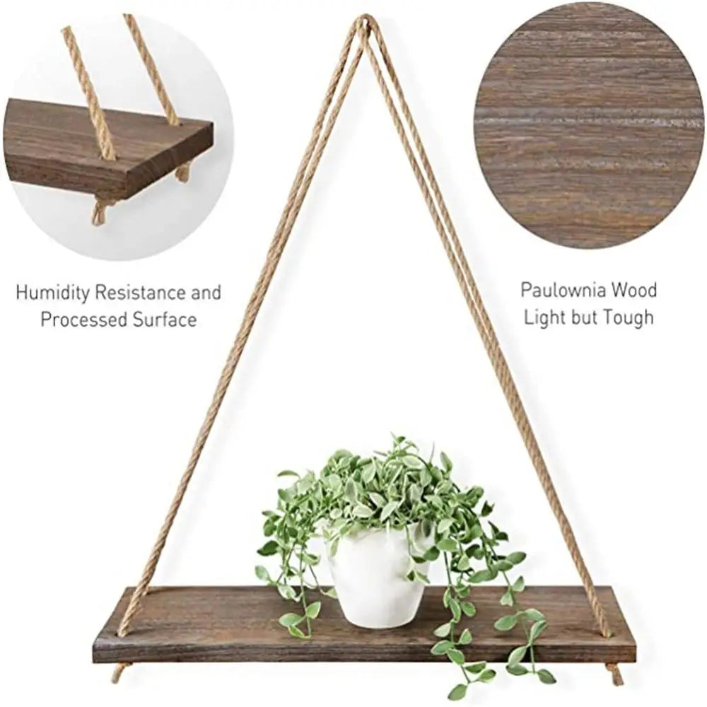 Premium Wood Swing Floating Shelves