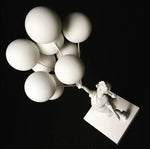 58cm Banksy Flying Balloons Girl Sculpture