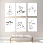 Nordic Coffee Bar Sign Wall Picture