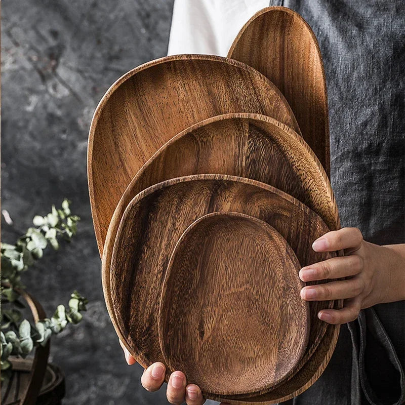 Whole Wood Irregular Tableware Set